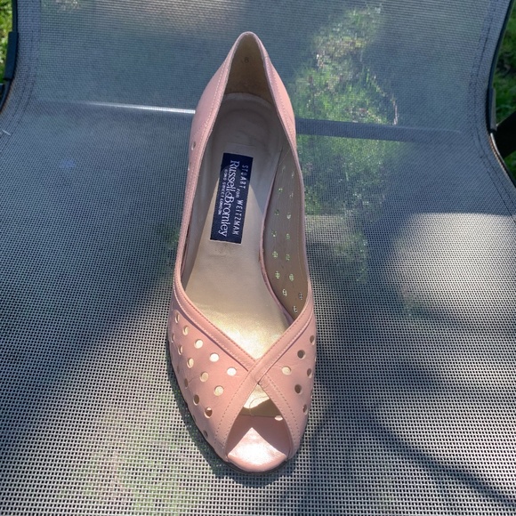 Stuart Weitzman Dusty-Pink Open-Toe Heels - Picture 5 of 14